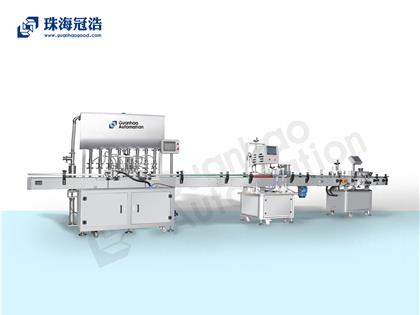 自動化膏體、液體灌裝、旋蓋、貼標生產(chǎn)線