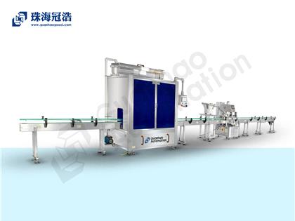 自動16頭醫(yī)用鹽水防腐灌裝、旋蓋生產(chǎn)線